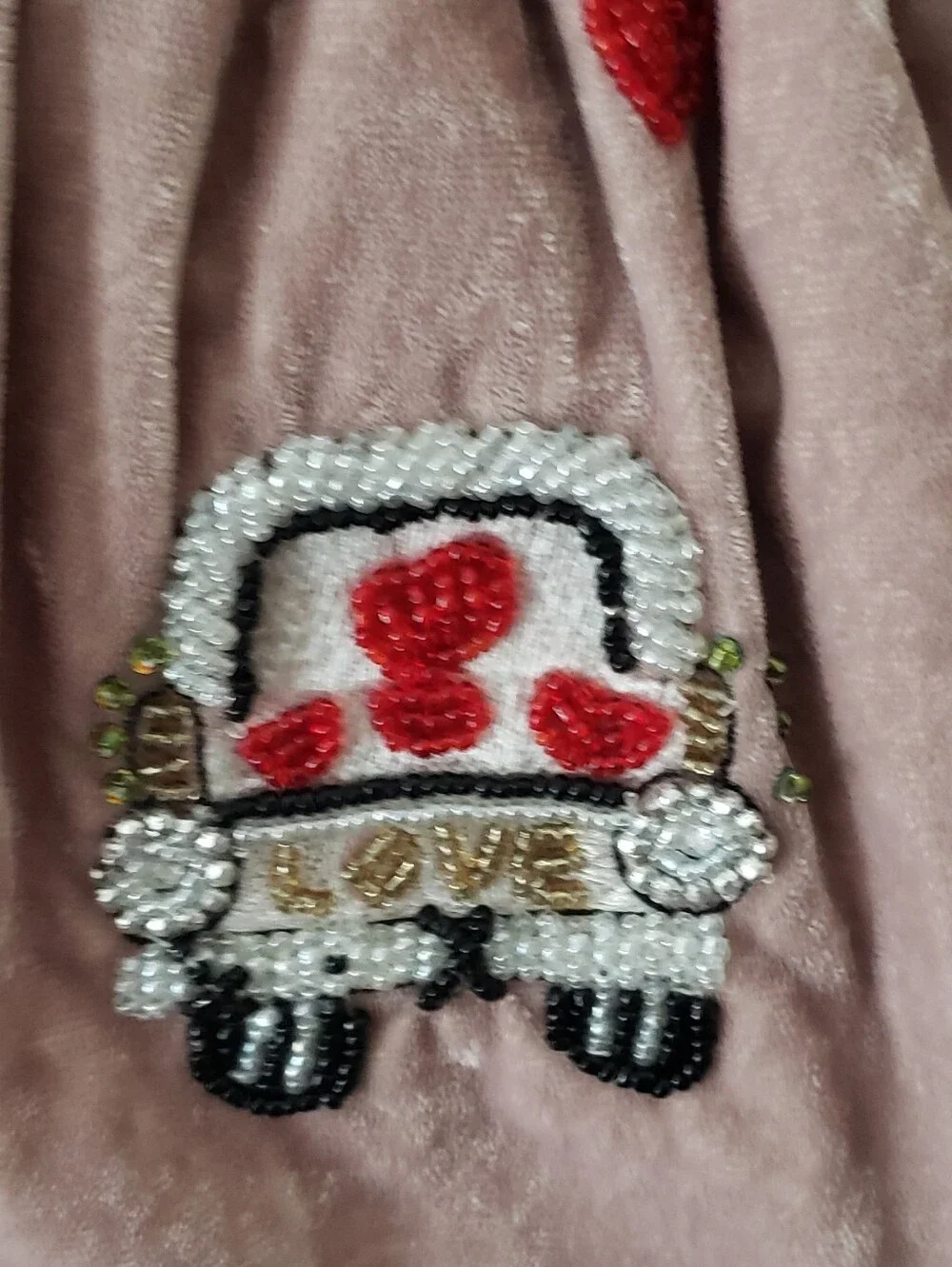 Pink Embellished Velvet Crossbody Bag - Bridal Motif